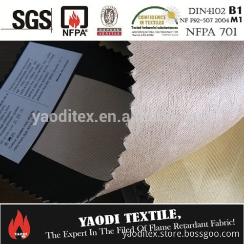 High quality flame retardant embossed blackout curtain fabric for sale
